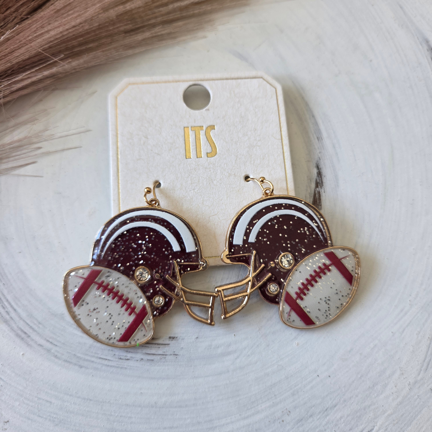 Helmet Game Day Earrings