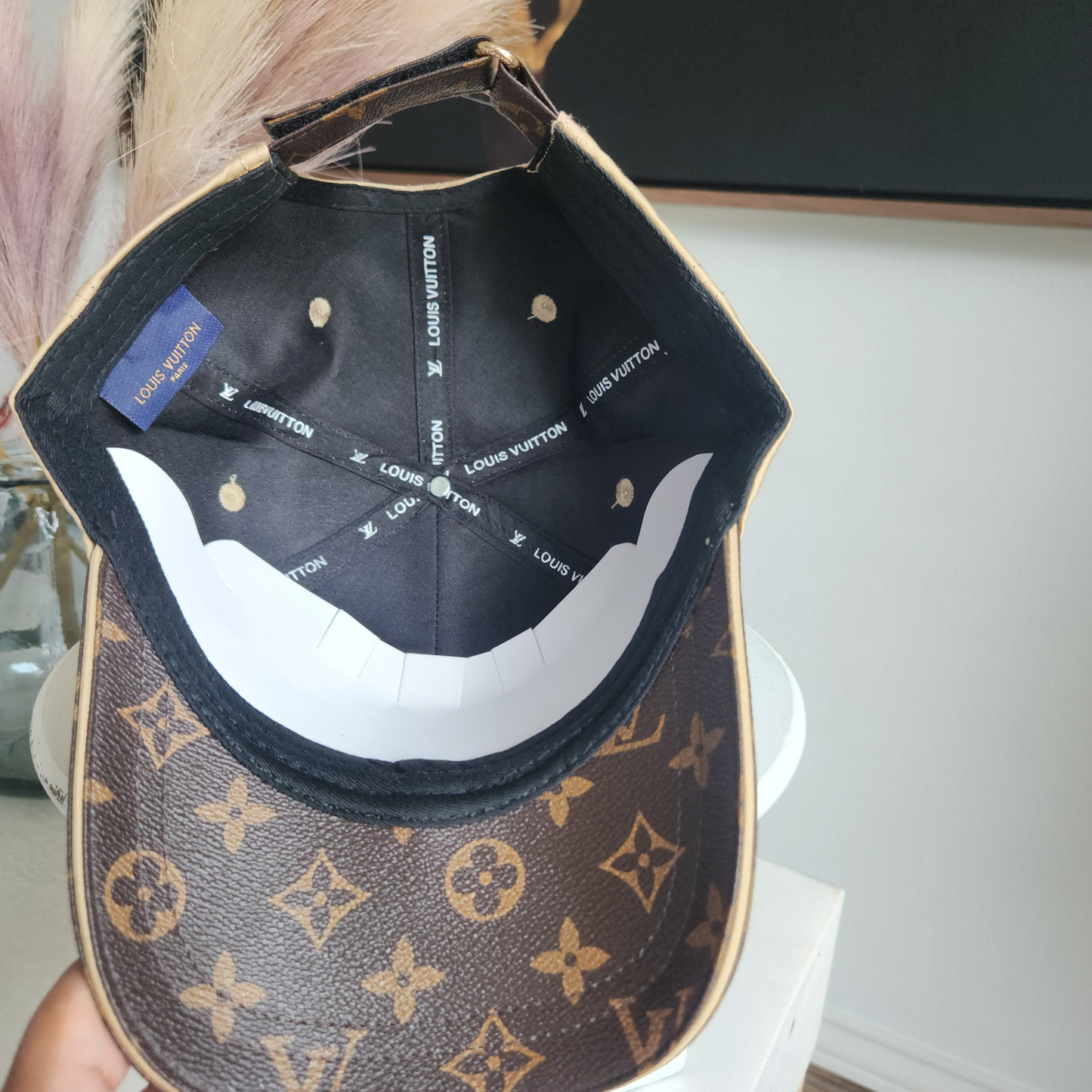 LV Brown Cap Square Patch