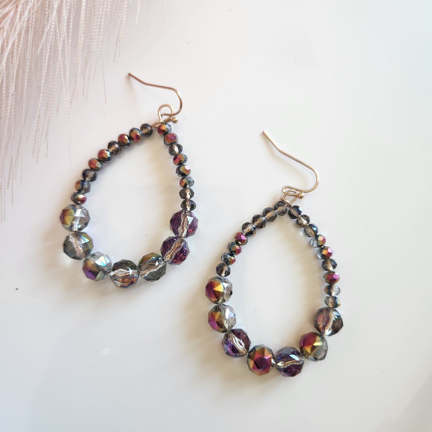 Multi-Color Oval Hoop