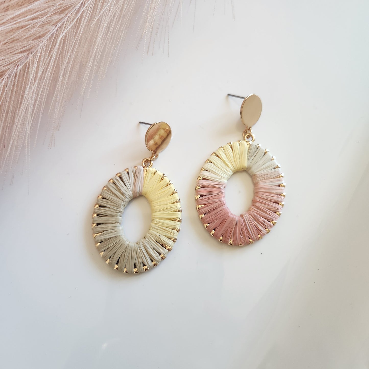 Multi Color Oval Hoop