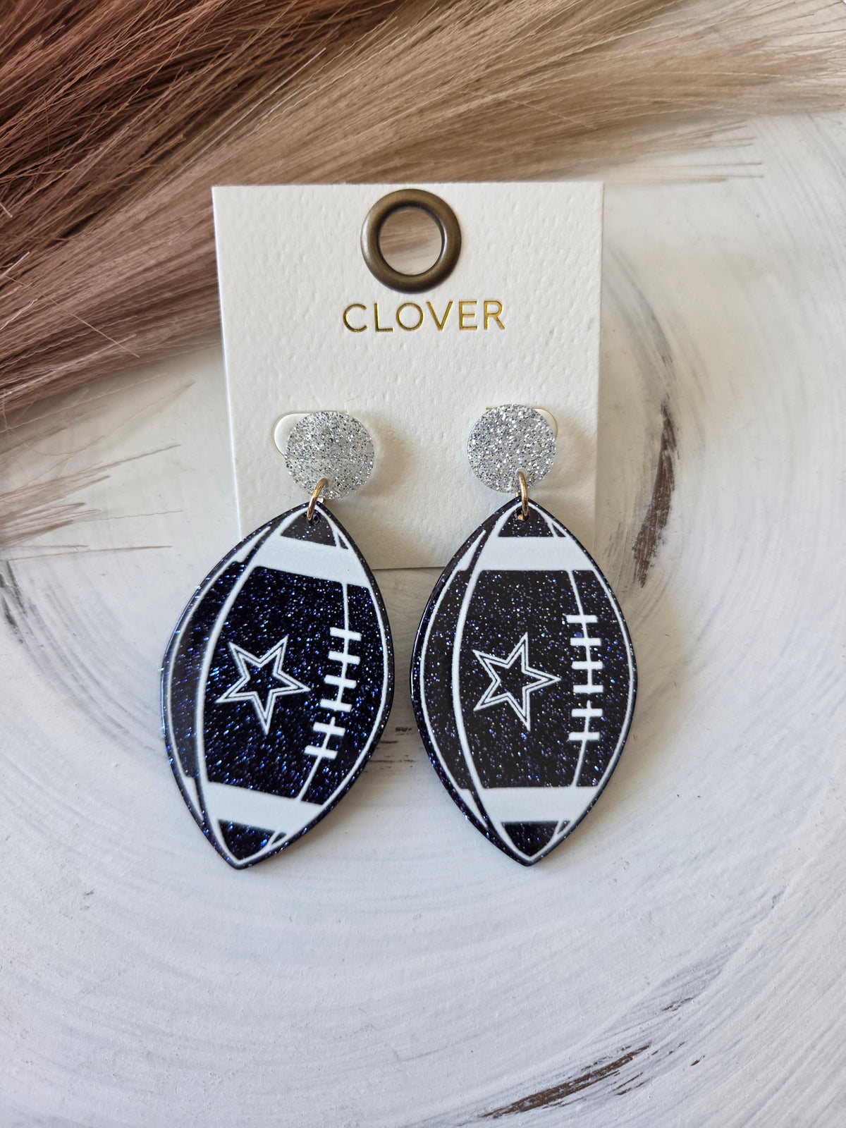 D Football Earrings