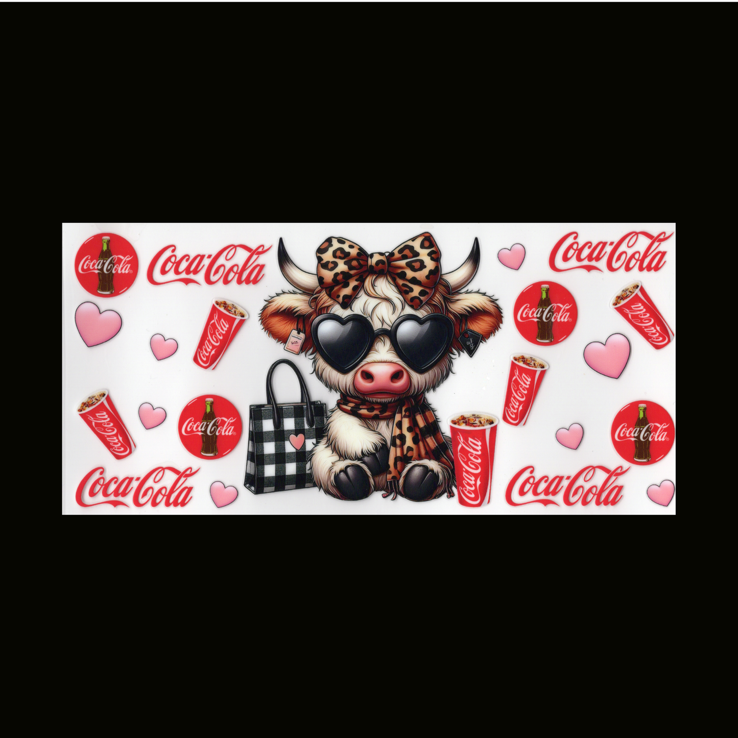 Highland Cow Coca Cola Cupwrap