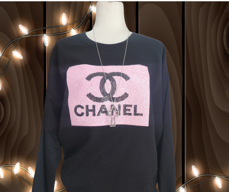 CC Pink Sequins Sweatshirt