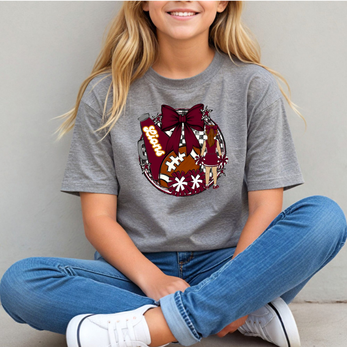 Bow Football Megaphone Shirt