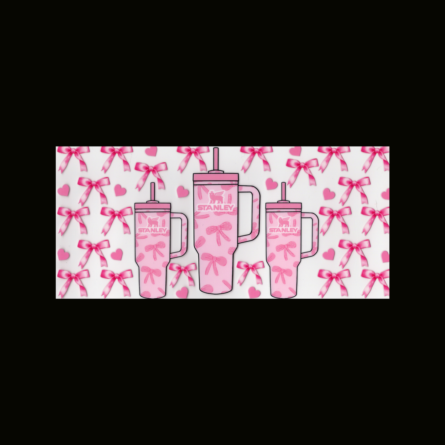 Pink Bow Stanley Cupwrap