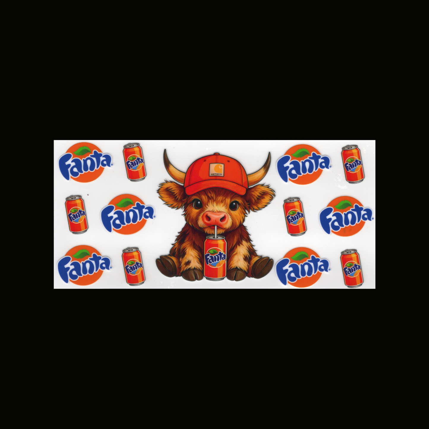 HL Cow Orange Cap Fanta Cupwrap