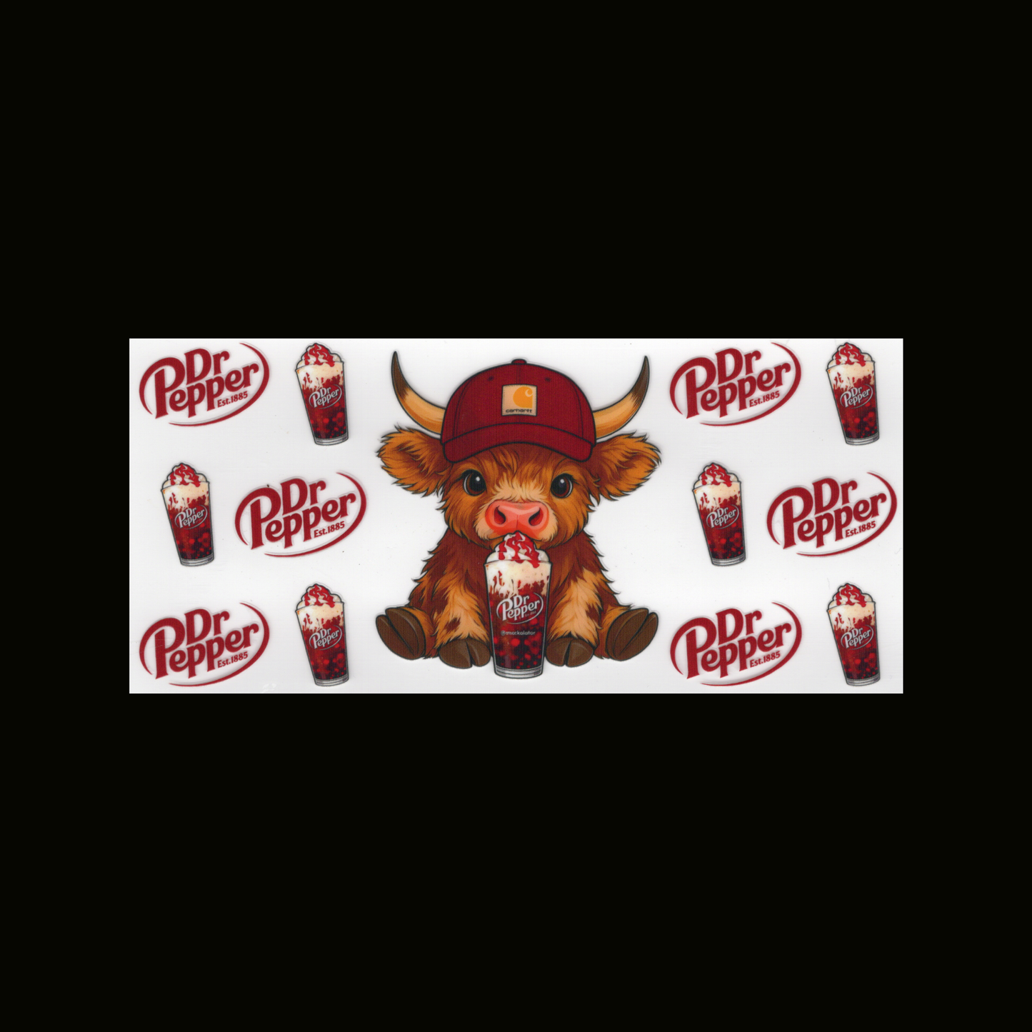 HL Cow Burgundy Cap Dr. P Cupwrap