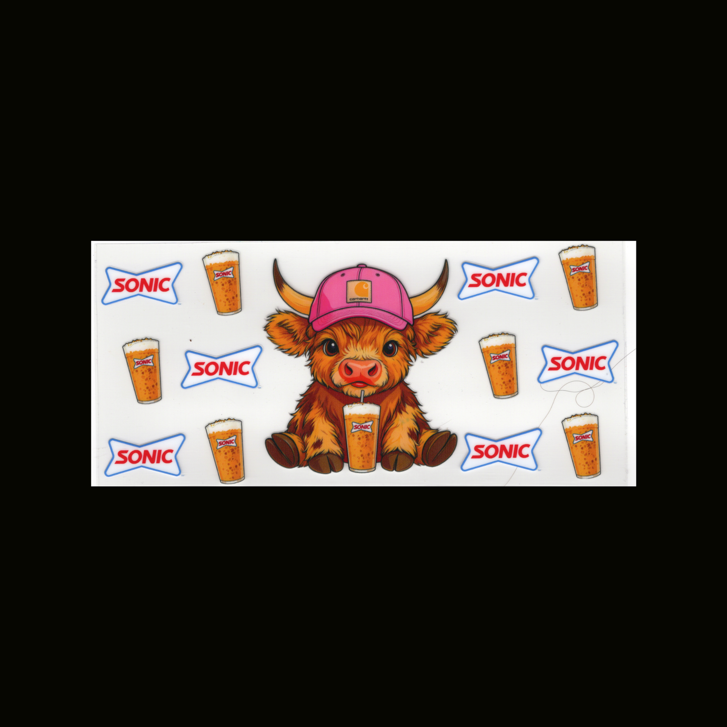 HL Cow Pink Cap Sonic Cupwrap