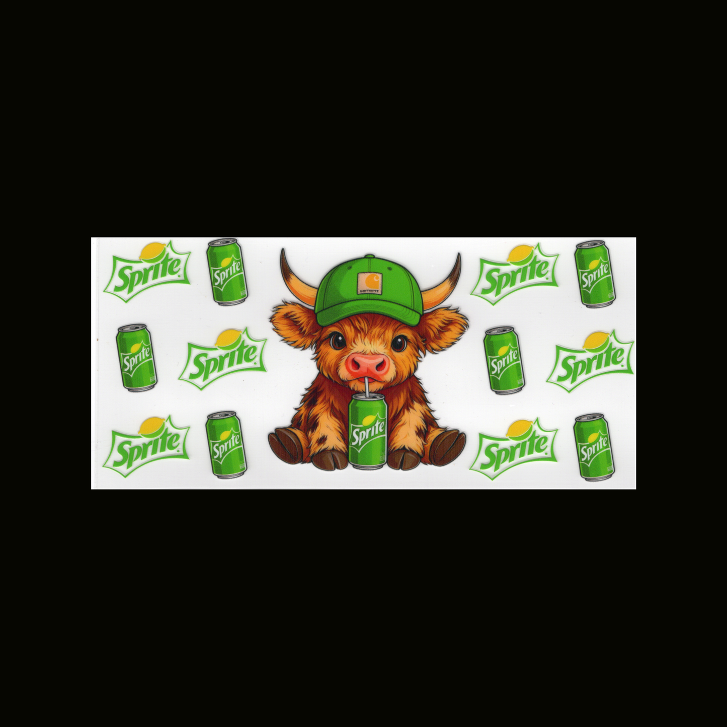 HL Cow Green Cap Sprite Cupwrap
