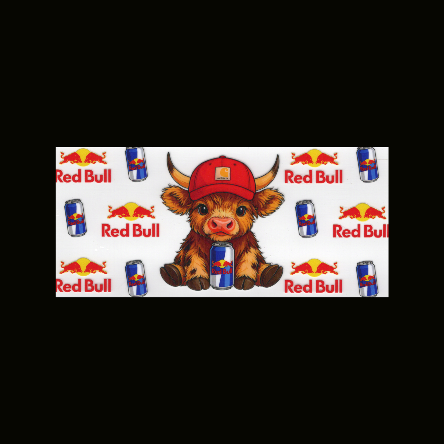HL Cow Red Cap Red Bull Cupwrap