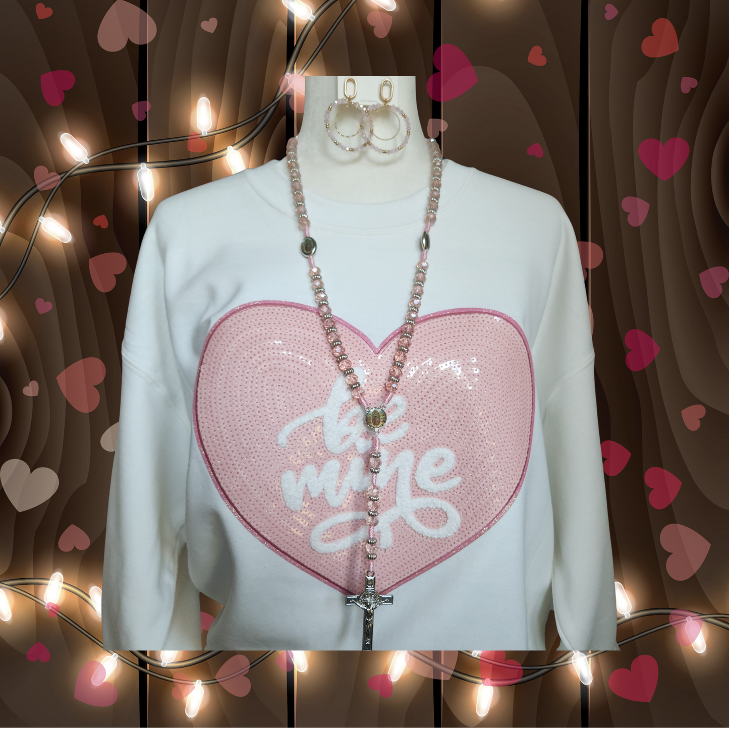 Be Mine Pink Heart Sweatshirt
