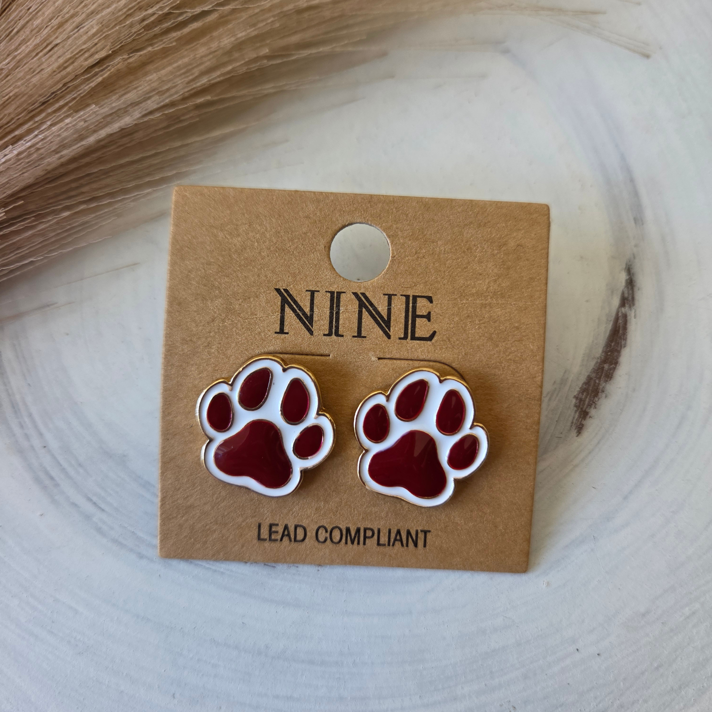 Paw Stud Earrings