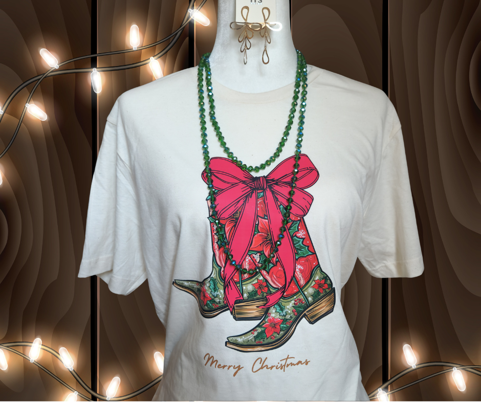 Merry Christmas Boots T-shirt