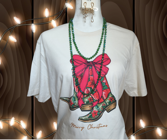 Merry Christmas Boots T-shirt