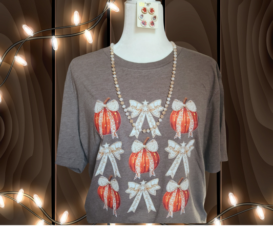 Pumpkin and Bows T-shirt