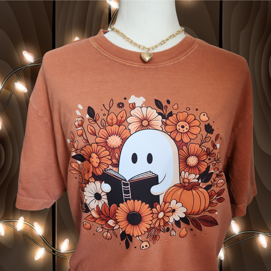 Ghost Reading Book Shirt