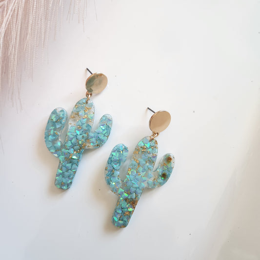 Acrylic Cactus/Teal