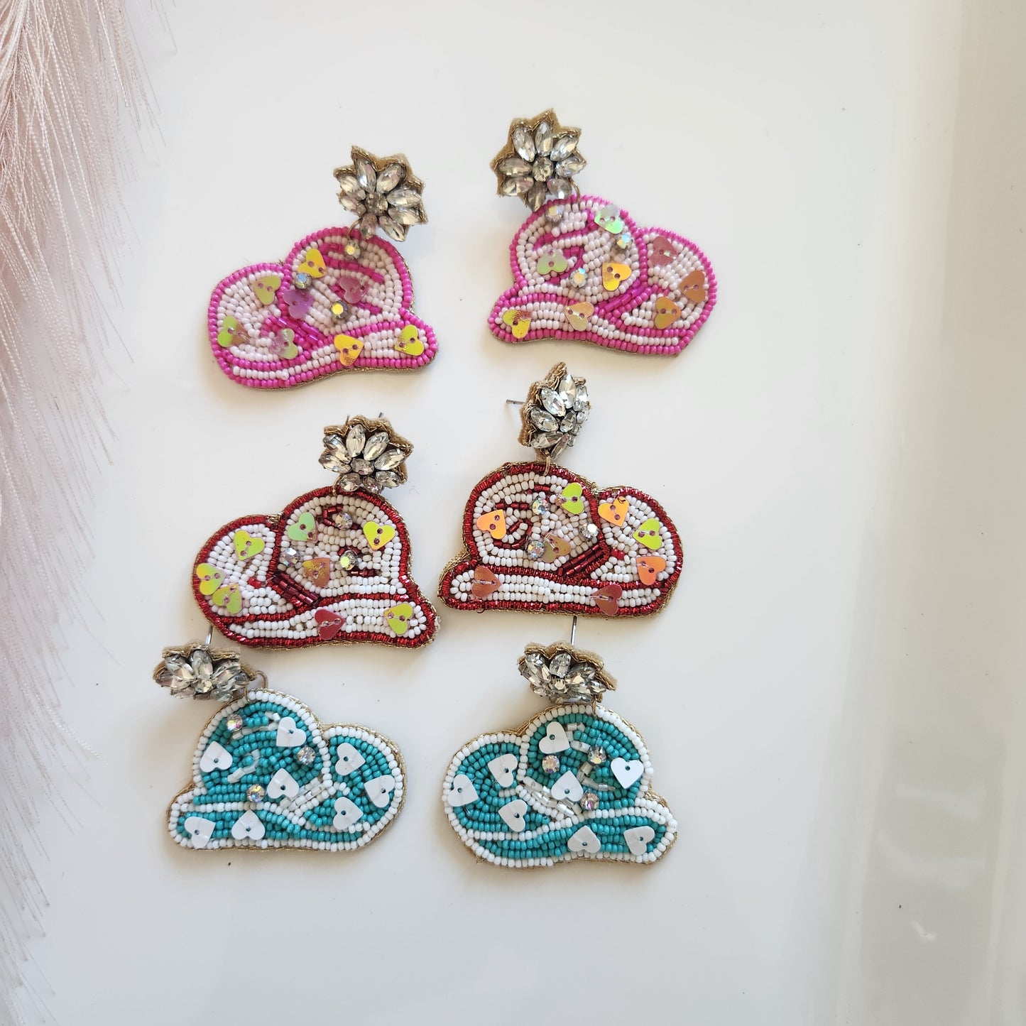 Beaded Cowboy Hat/Heart