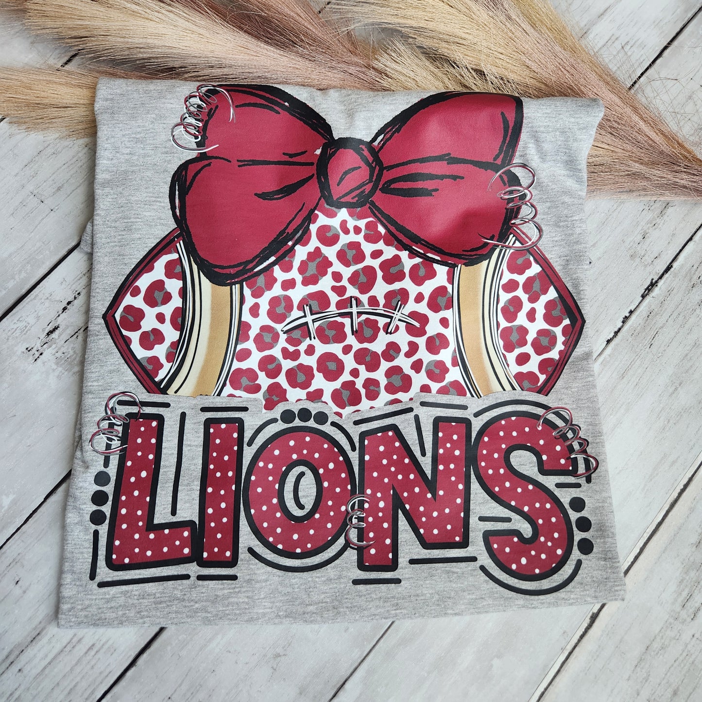 Lions Football/Bow Shirt