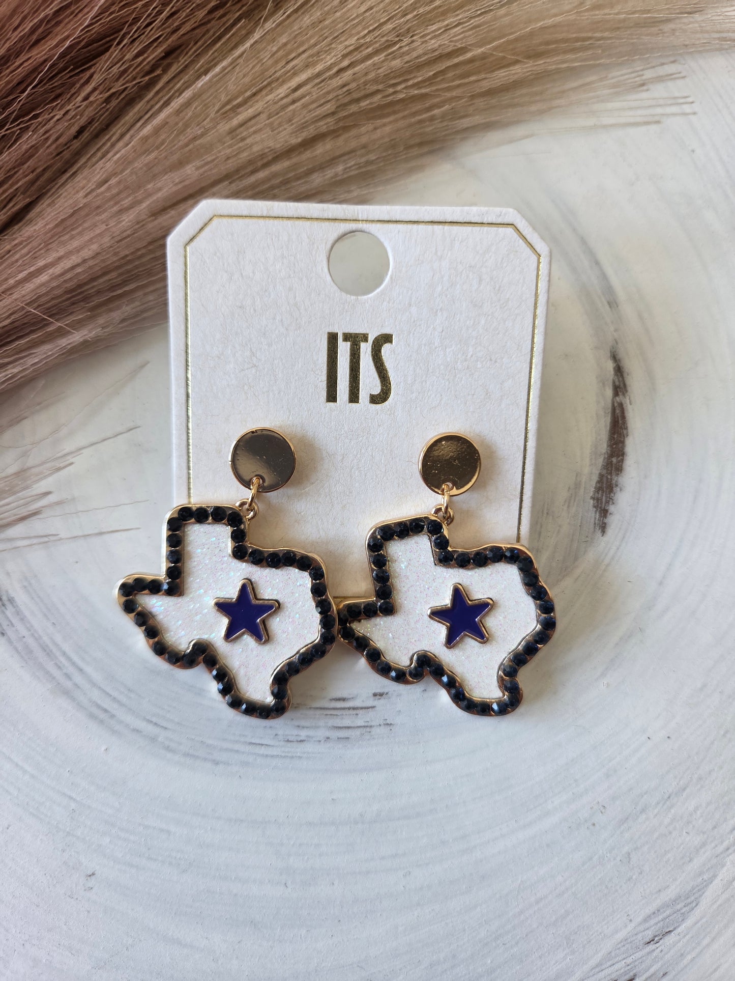 Blue Star Texas Earrings