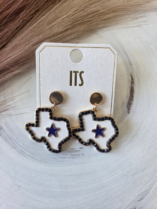 Blue Star Texas Earrings