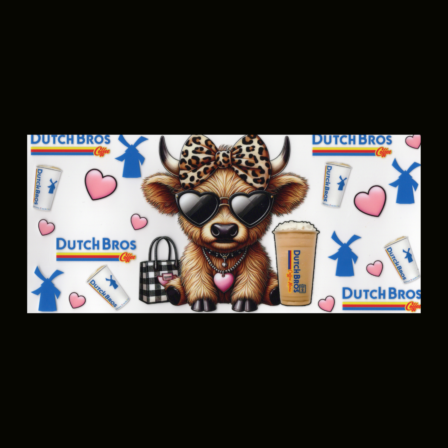 Highland Cow DutchBros Cupwrap