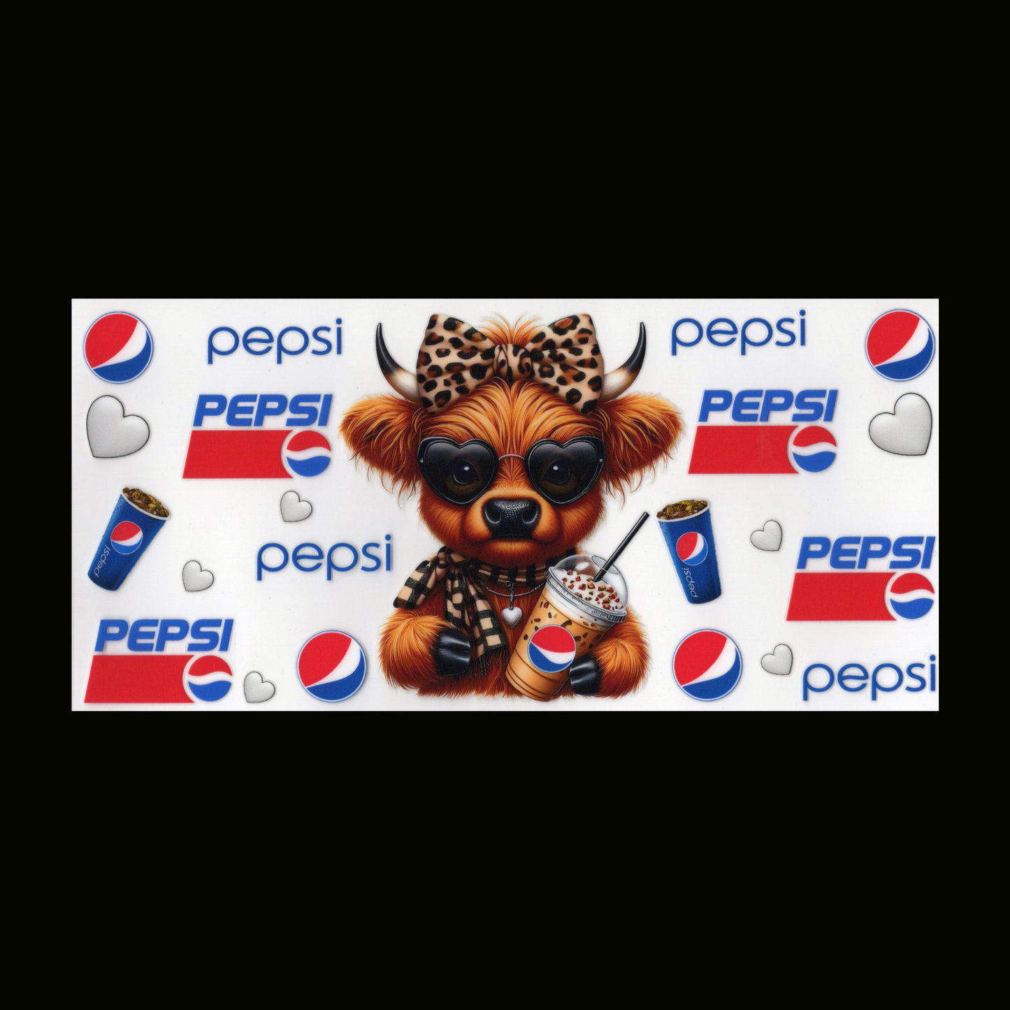 Highland Cow Pepsi Cupwrap