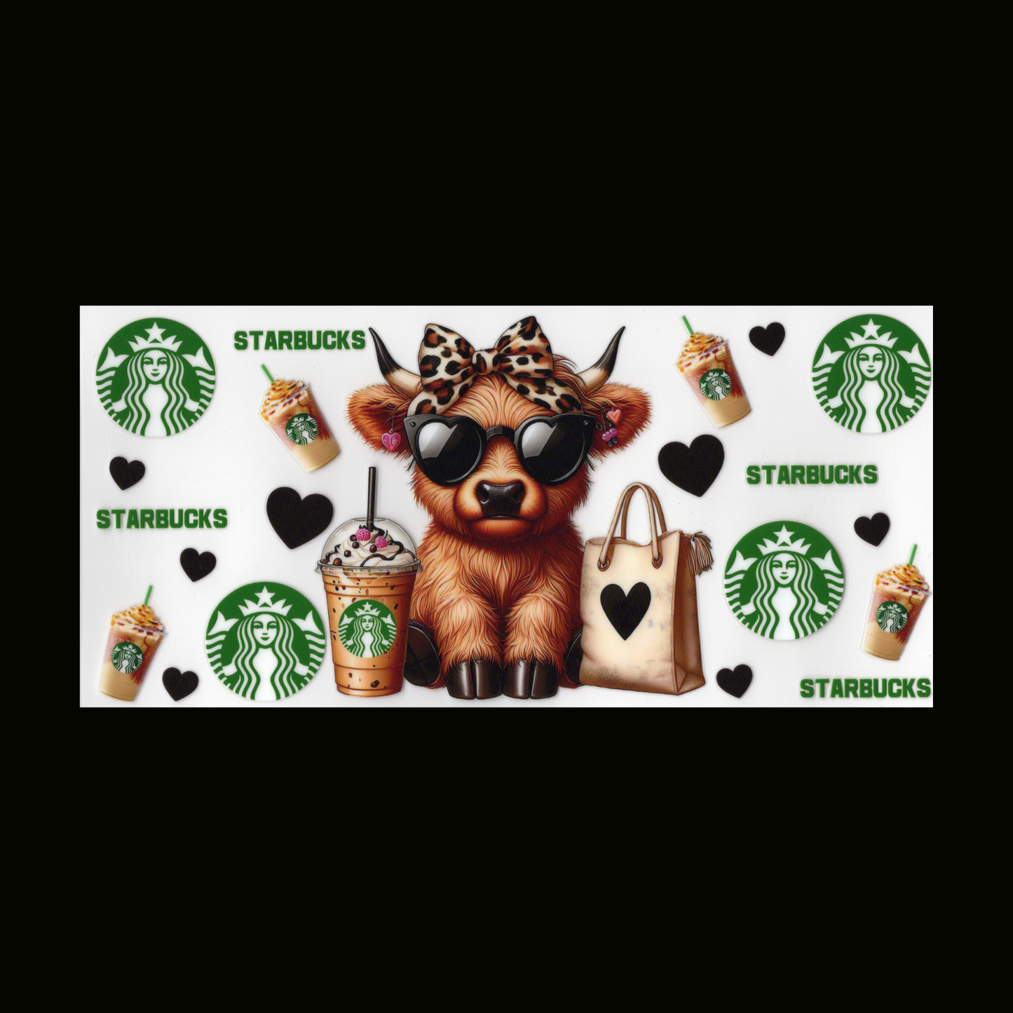 Highland Cow Starbucks Cupwrap