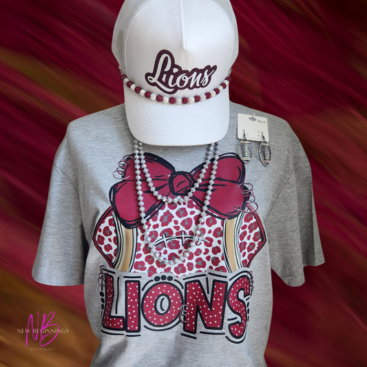 Lions Football/Bow Shirt