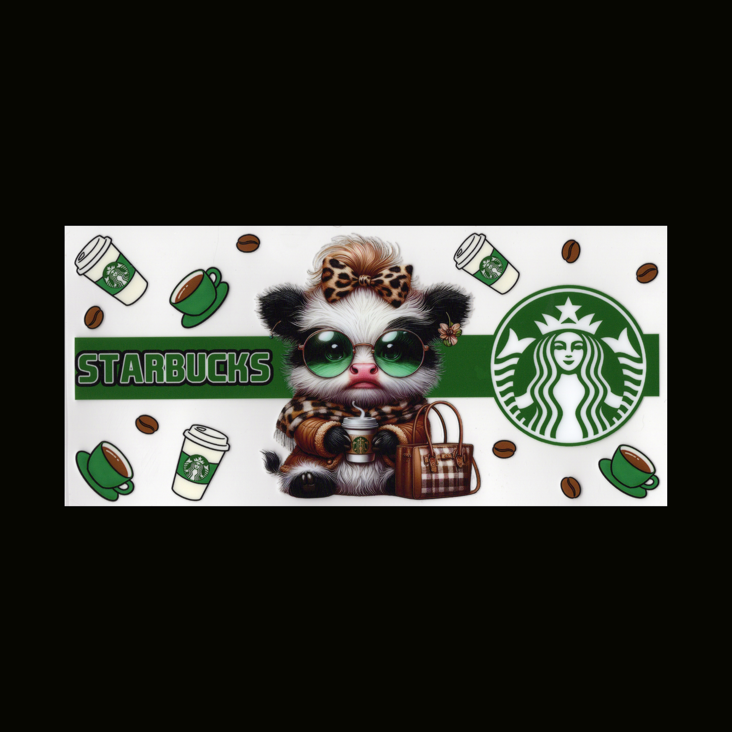 Highland Cow Star Bucks Cupwrap