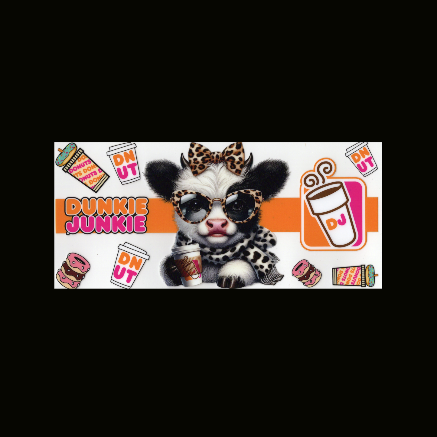 Highland Cow Dunkin Cupwrap