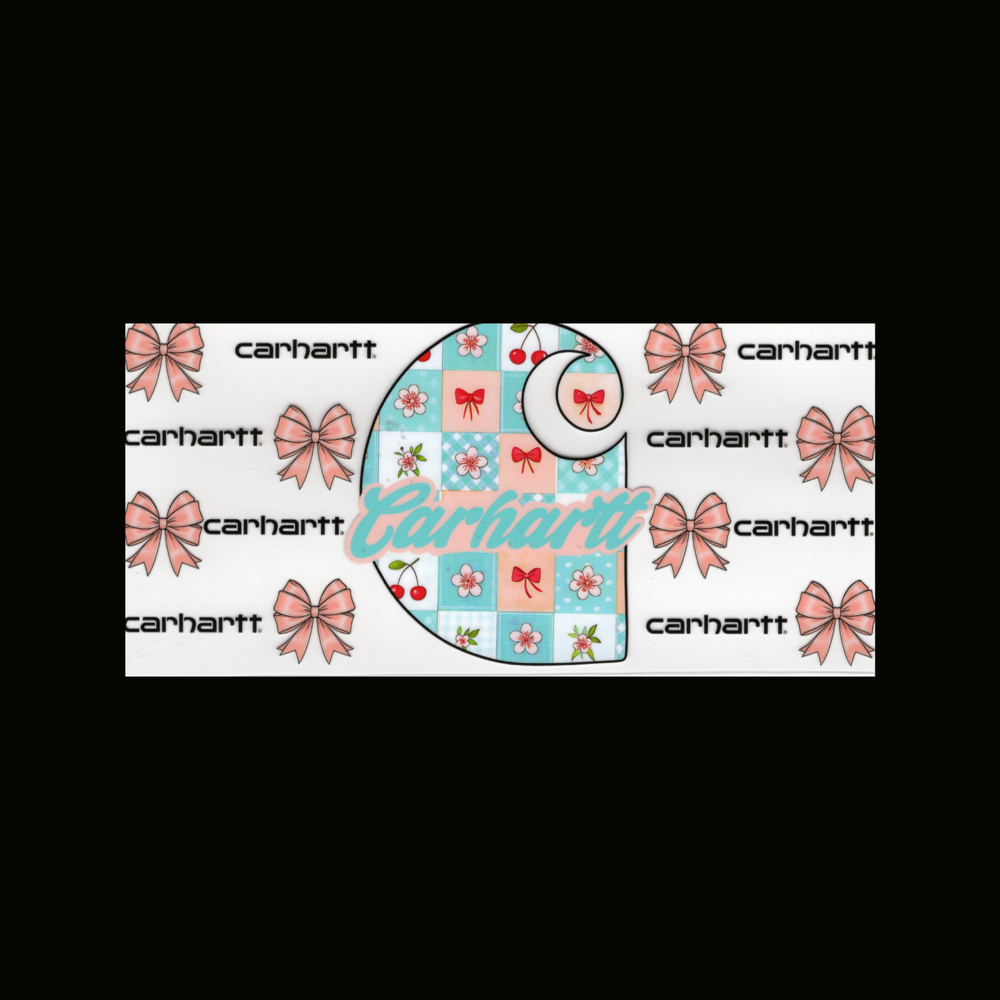Cherry/Flower Pink Bow Car Hart Cupwrap