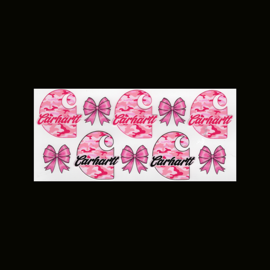 Pink Animal Print Car Hart Cupwrap