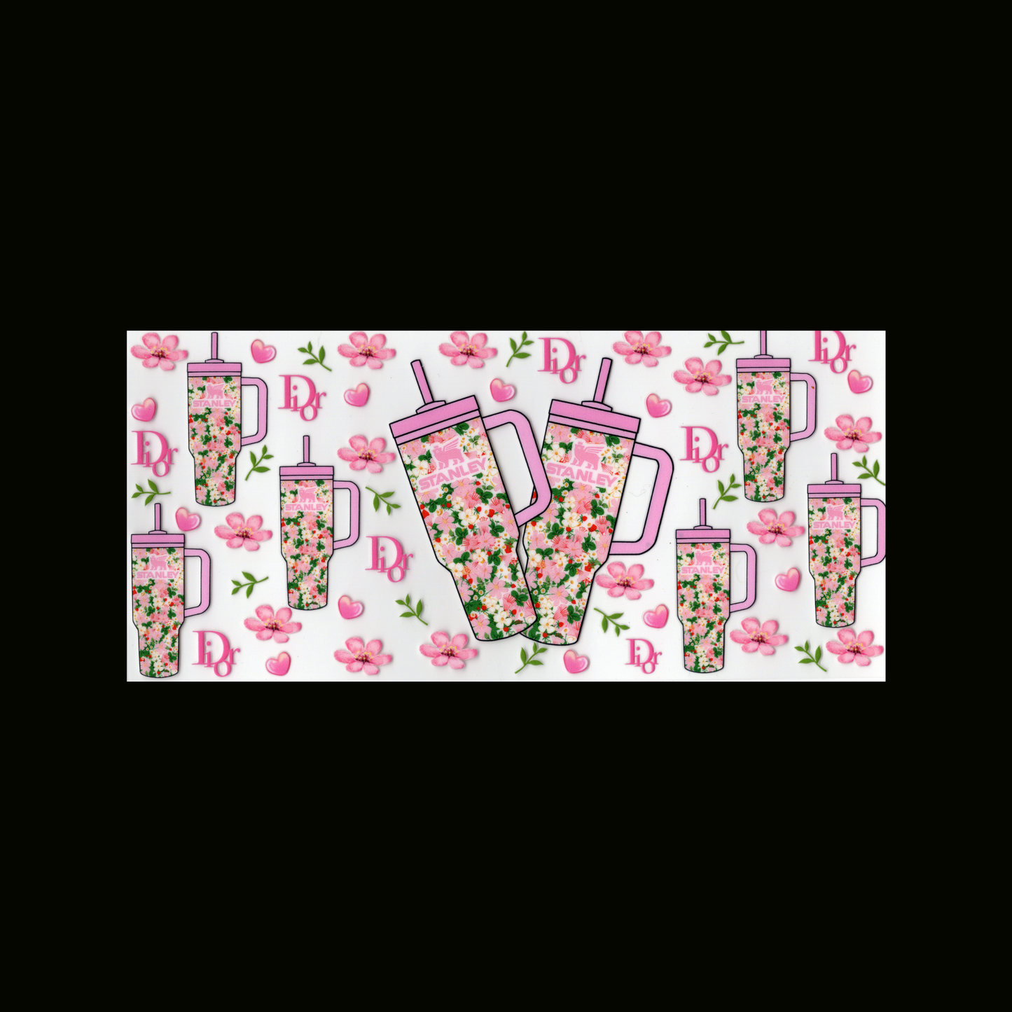 Pink Floral Stanley Cup DR Cupwrap