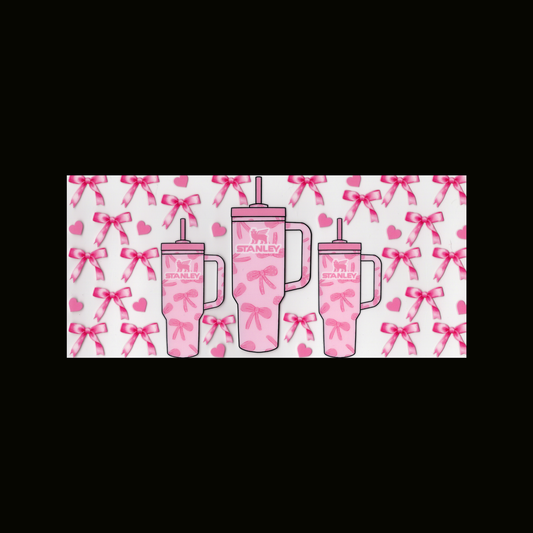 Pink Bow Stanley Cupwrap
