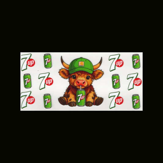HL Cow Green Cap 7Up Cupwrap