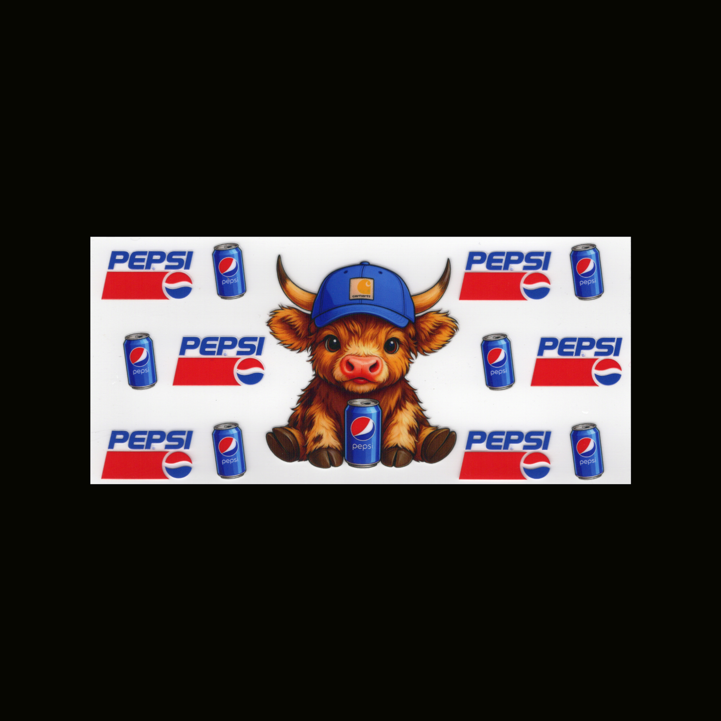 HL Cow Blue Cap Pepsi Cupwrap