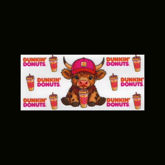 HL Cow Red Cap Dunkin Cupwrap