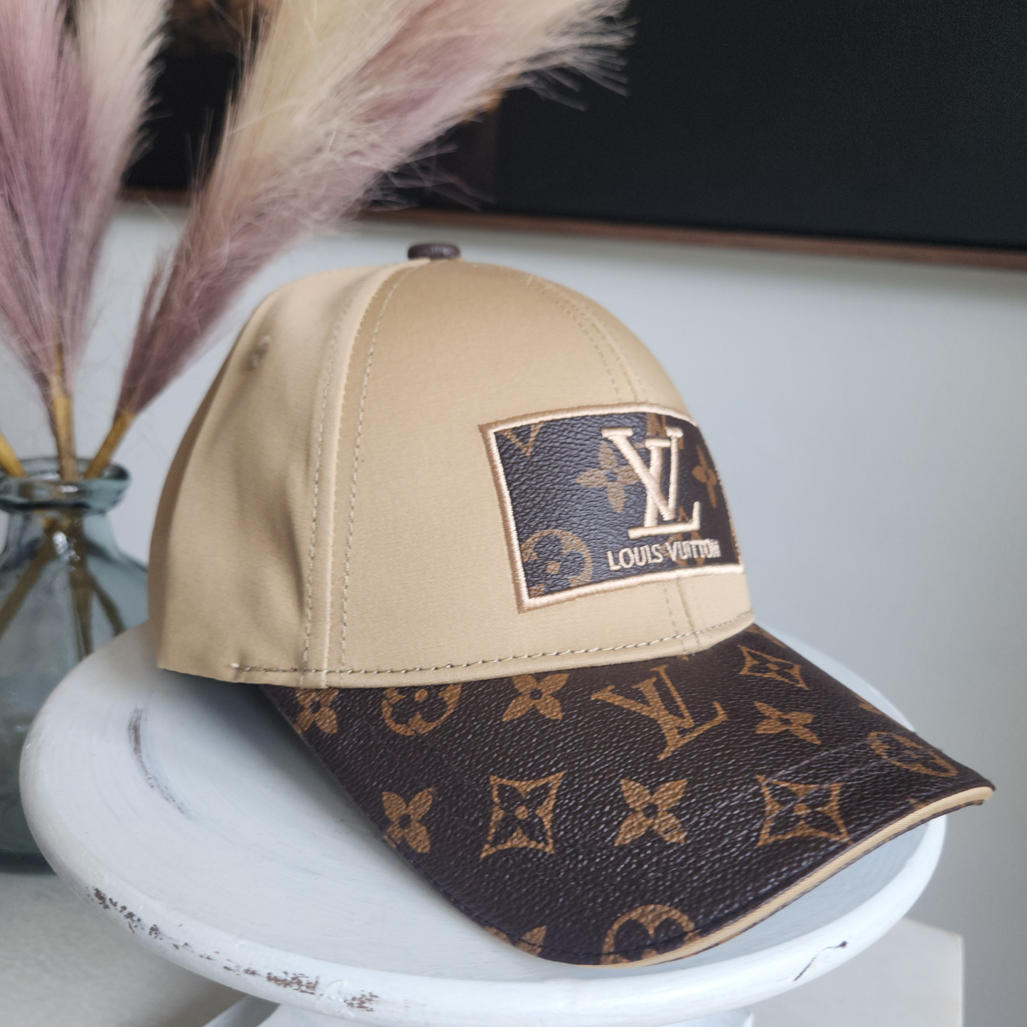LV Brown Cap Square Patch