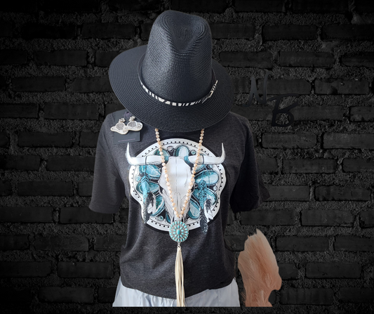 Longhorn Skull Turquoise