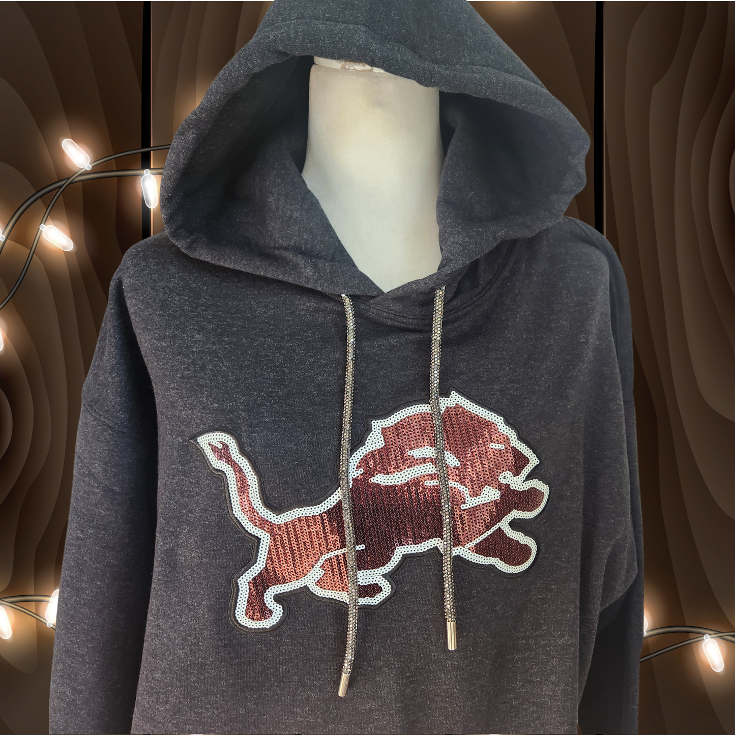 Lions Hoodie w Bling String