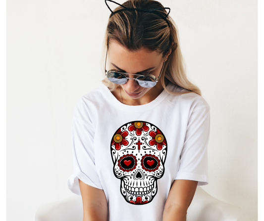 Sugar Skull Red $15 (S-XL)